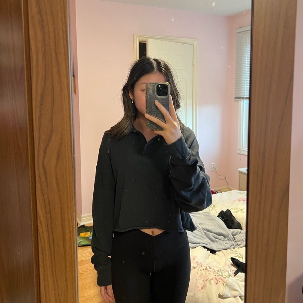 Topshop cropped 1/4 sweater